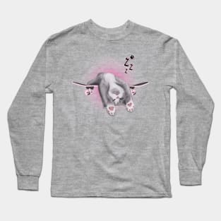 Skateboarding Cat Long Sleeve T-Shirt